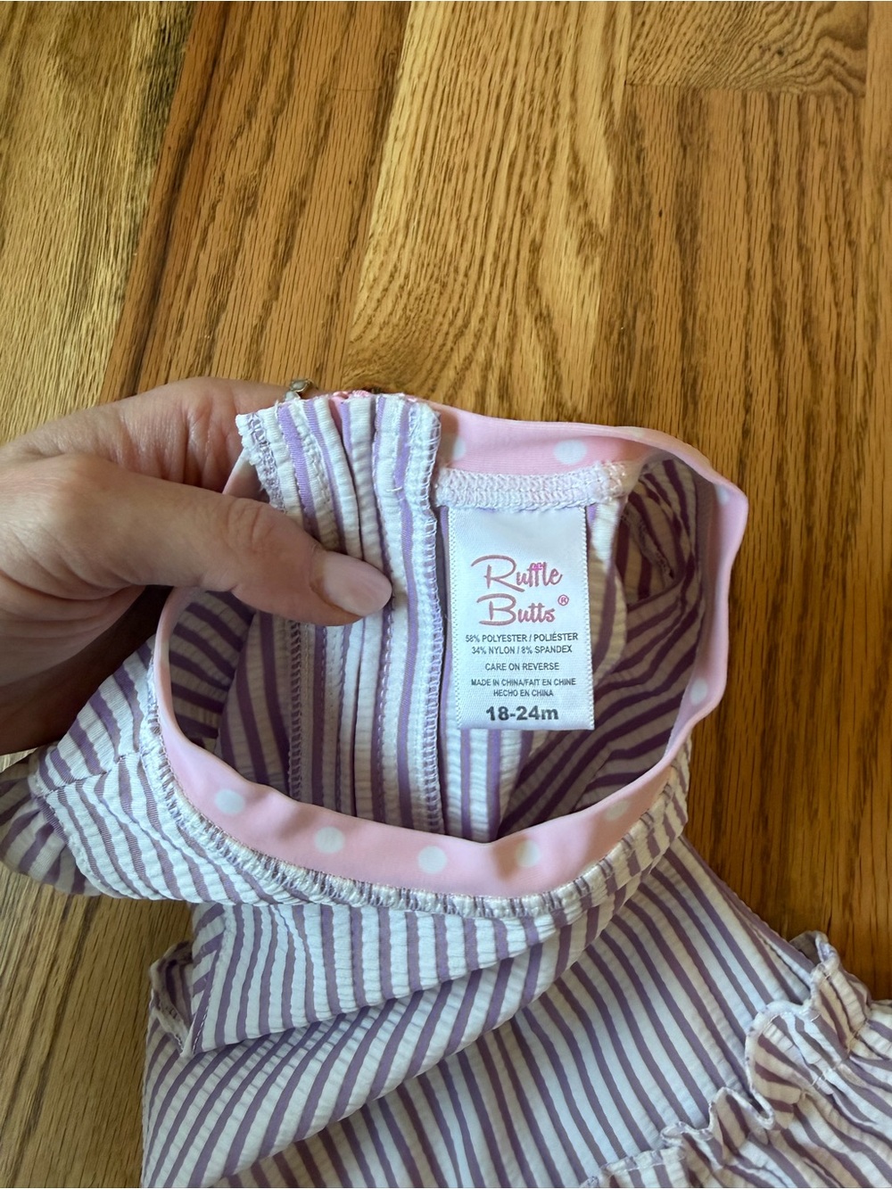 Ruffle Butts Striped Ruffle Bathing Suit - Picture 3 of 4